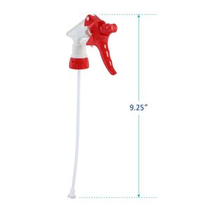 Pulvérisateur à gâchette Boardwalk 250 ml pour bouteilles de 32 oz, tube de 9,25 po, rouge/blanc, 24/carton - Outils et accessoires de nettoyage ménager - Product Image 2