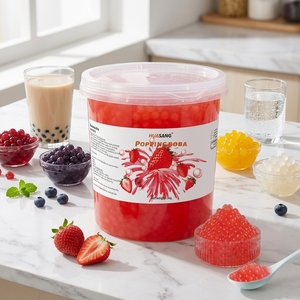 Perlas de Boba de Fresa Instantáneas de Alta Calidad, Bolas de Burbujas Explosivas, Perlas de Burbujas Pop, Ingredientes para Té de Burbujas Boba - Product Image 1