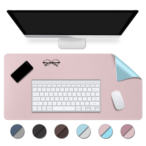 Double-Side Xách Tay Lớn Mouse <span class=keywords><strong>Pad</strong></span> Trò Chơi Không Thấm Nước PU Leather Bàn Mat Máy Tính Mousepad Bàn Phím Bìa - Product Image 2