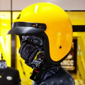 New High-End Custom Carbon Fiber Helmet Motorcycle Half Face Motorbike Helmet