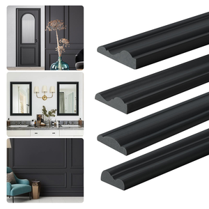 Moulures murales modernes en TPE, bandes de finition autocollantes noires pour la décoration intérieure et la protection <span class=keywords><strong>des</strong></span> murs - Product Image 3