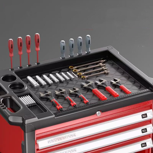 Armoire à outils robuste CE à 7 tiroirs, 420 pièces, boîte à outils durable, coffre de rangement à roulettes pour <span class=keywords><strong>garage</strong></span>, kits d'outils de mécanicien - Product Image 6