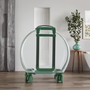 Nhà máy cao xuất hiện trong suốt PC Pet Carrier Box im lặng <span class=keywords><strong>Spinner</strong></span> <span class=keywords><strong>SINNER</strong></span> bánh xe Xách Tay Xe đẩy Carry-On cho Pet di chuyển túi - Product Image 1