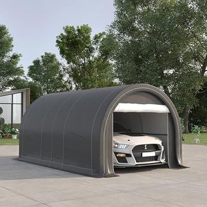 Heavy Duty 10 'x 16' Portable <span class=keywords><strong>Garage</strong></span> Stockage Tente Beige Anti-UV PE Auvent Couverture En Acier De Voiture Parking Vélo Abri <span class=keywords><strong>Jardin</strong></span> Direct - Product Image 3