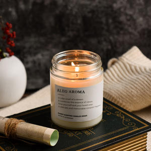 Bougies parfumées d'aromathérapie en cire <span class=keywords><strong>de</strong></span> soja 200 infusée <span class=keywords><strong>de</strong></span> cristal noir mat <span class=keywords><strong>de</strong></span> verre 100% avec logo personnalisé Vente en gros - Product Image 5