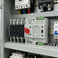Commutateur de transfert automatique (ATS) 4P triphasé 220V sur rail DIN pour onduleur PV, double alimentation, 100A, inverseur de source