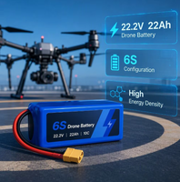 Paket Baterai Lithium-ion Isi Ulang Tahan Lama 6S 22.2V 22Ah 500 Siklus 10c Dengan BMS untuk Peralatan Survei Udara