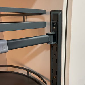 Modern 2-Tier Adjustable Swing Tray Cabinet Soft Close Heavy Duty Storage Organizer With Lazy Blind <b>Corner</b> Shelf Space-Saving - Product Image 5