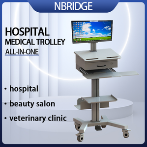 Carrelli per Laptop di alta qualità moderni strumenti medici odontoiatrici regolabili postazione Mobile in metallo alto carrello ospedaliero - Product Image 2