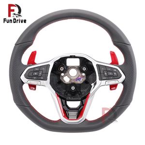 Volant en cuir personnalisé pour Volkswagen <span class=keywords><strong>Golf</strong></span> 4 5 <span class=keywords><strong>6</strong></span> 7 7.5 8 GTI <span class=keywords><strong>GTD</strong></span> - Product Image 6