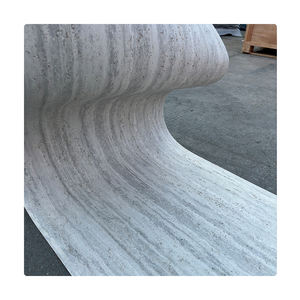 بلاط حائط خارجي مرن بحجم كبير من الترافرتين بالحجر الجيري المرن MCM ، بلاط ناعم مصقول من الترافرتين الخطي - Product Image 1