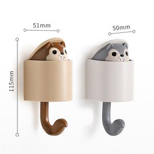 SY Cute Animal <b>Hook</b> Key Storage Rack Clothes Organizer Waterproof Wall Mounted <b>Plastic</b> - Product Image 4