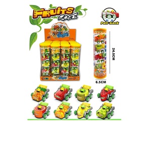 Mini-voiture de course à rétrofriction, design fruits, petite voiture, jouet bonbon promotionnel, cadeau surprise pour garçon, pour promotion et cadeaux en milieu alimentaire et de restauration - Product Image 1