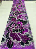 NI.AI Magnifique dentelle perlée en velours, broderie africaine, dentelle perlée en filet, matériaux pour robes de mariée et de soirée