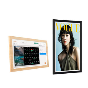 Nouveau <span class=keywords><strong>cadre</strong></span> photo numérique en bois de 15,6 pouces, écran tactile, <span class=keywords><strong>tablette</strong></span> Android, processeur Rockchip Octa Quad Core, POE, NFC, Wi-Fi, RJ45, pour la publicité commerciale - Product Image 1