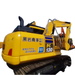 Excavadora de orugas Komatsu PC130 usada, venta de 20 toneladas, peso operativo equipado, bomba de caja de cambios Hino, engranaje de Motor - Product Image 1