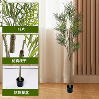 Plantes artificielles en bambou, faits à la main en plastique, résistantes aux UV, écologiques, pour Noël, Nouvel An, Halloween, mariage, Pâques, intérieur