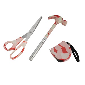 Tùy Chỉnh Nhỏ Văn Phòng Phẩm Thiết Lập Thép Công Cụ Kit Văn Phòng Học Sử Dụng-Bao Gồm Claw Búa Băng Đo Giấy Cắt Kéo Trường Hợp - Product Image 3