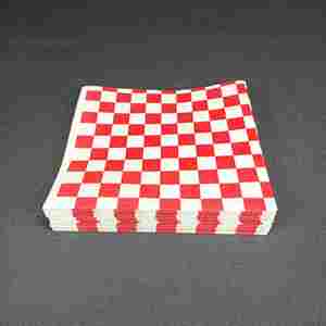 SP3077 Red and White Check Greaseproof <b>Paper</b> <b>Burger</b> <b>Paper</b> Can Be Customized logo and Size - Product Image 5