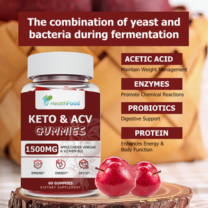 Gomitas de Vitaminas de Envío Rápido, Suplemento Dietético, Aumenta la Energía, Controla el Antojos de Comer, Sin Azúcar, 1500mg, Keto ACV - Product Image 5