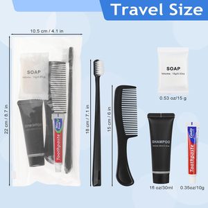 Kit de Baño Ecológico Desechable con Logotipo Personalizado para Hotel, Incluye Pasta de Dientes, Champú y Cepillo de Dientes - Tamaño Viaje para Habitación - Product Image 2