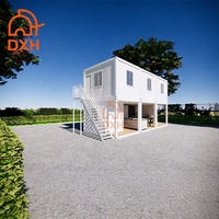 Maison préfabriquée en conteneur DXH moderne à 2 étages de 20 pieds pour atelier, bureau, bâtiment, maison portable économique