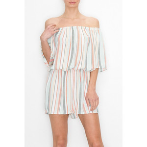 Tuta corta con spalle scoperte - Verde oliva - Product Image 2