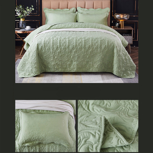 Ensemble de couettes et couvre-lits 3 pièces en polyester matelassé gaufré ultrasonique pour la maison, vente en gros - Product Image 6