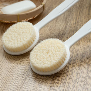 Nuovo lungo manico curvo spazzola per il corpo della doccia setole in Nylon per lavaggio posteriore del corpo spazzole da bagno per massaggio spugne per - Product Image 2