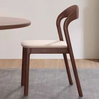 Chaise de salle à manger en bois de style moderne du milieu du siècle avec dossier confortable pour la maison, la cuisine, le restaurant, l'hôtel, vente en gros, couleur naturelle