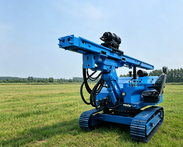 Hydraulic Crawler PV Drilling Machine WT300 Solar Ground Screw Pile Driver With Optional Diesel Engine for Solar Power Station