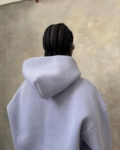 Yingling 500GSM 600GSM Hombres de gran tamaño Grueso Peso pesado Algodón Recortado Boxy Sudadera con capucha en blanco - Product Image 2