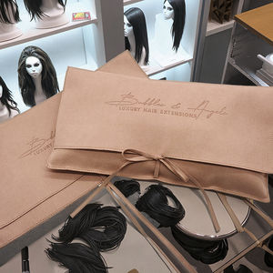 حقيبة كبيرة فاخرة مخصصة قابلة لإعادة الاستخدام من المايكروفايبر مغلف رفرف مغلف لوصلات الشعر المستعار حزمة مغلف مجوهرات - Product Image 3