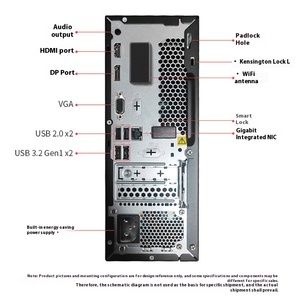 I7-14700 CPU de bureau haute Performance 32G DDR5 1 To SSD Graphiques intégrés Lenovo ThinkCentre K70 Ordinateur de bureau - Product Image 3
