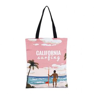 Sacs fourre-tout en toile imprimés sur mesure, sacs fourre-tout en coton biologique, sacs de shopping en toile de mousseline unie - Product Image 1