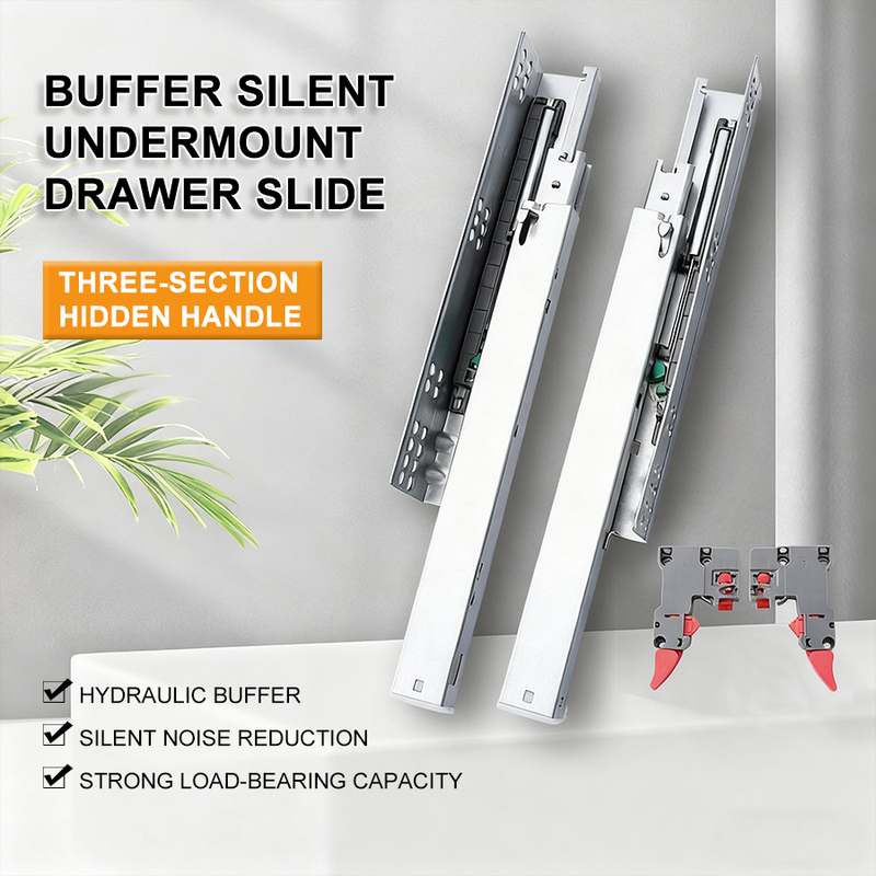 Undermount Drawer Rails Slide Soft Close