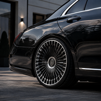 Jantes en alliage monobloc AL 21 pouces 5x112 noir brillant à rayons multiples, en promotion pour Mercedes Benz
