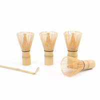 Lot de 5 fouets japonais en acier inoxydable Artcome en bambou avec bol à Matcha