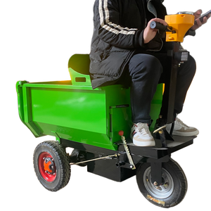 Carretilla Eléctrica Verde con Motor de 1000W, Cuatro Ruedas, Construcción de Acero, Uso Industrial Móvil en Obras - Product Image 1