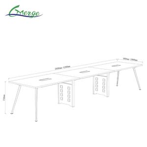 Tavolo Lungo Moderno in Ferro Estensibile Modulare per 2 4 6 8 Persone per Ufficio Commerciale Riunioni Conferenze Formazione - Product Image 5