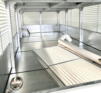Condenseur évaporatif compatible R22 R404a pour corps en Alu-Zinc anti-corrosion, châssis en acier au carbone