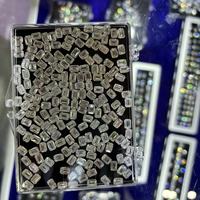 Petits diamants de culture blancs en forme d'émeraude VVS Hpht, peuvent être transformés en bagues, colliers et bracelets, prix de gros
