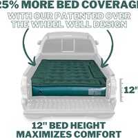Matelas de camping gonflable pour pick-up, matelas pneumatique pour lit de camion avec pompe à courant continu, vert, taille double