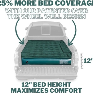 Matelas de camping gonflable pour pick-up, matelas pneumatique pour lit de camion avec pompe à courant continu, vert, taille double - Product Image 3