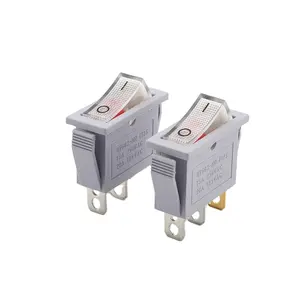 QY603-101 T125 3-pin 2 position gray illuminated rocker switch on off 15A 250VAC 20A 125VAC