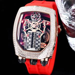 Montre à remontage manuel JC, cadran de haute joaillerie, idéale pour les hommes recherchant le luxe et les objets de collection, montre-bracelet confortable - Product Image 3
