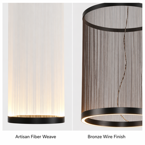 Magnifique Lustre LED Plissé en Forme de Cylindre et de Cône, Blanc Cassé, Menthe, Lumière Chaude, Anneau en Fer Noir, Œuvre d'Art Noble et Imposante - Product Image 3