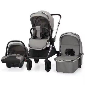 Cochecito de bebé convertible o tumbado, cochecito de recién nacido bidireccional, vista alta multifuncional 3 en 1 con asiento de coche - Product Image 3