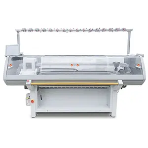 Manufacturer high quality smart double system fully computerized automatic jacquard flat sweater knitting weaving machine