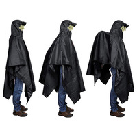 Imperméable trois-en-un multifonctionnel en taffetas de polyester PU pour camping et randonnée, style cape